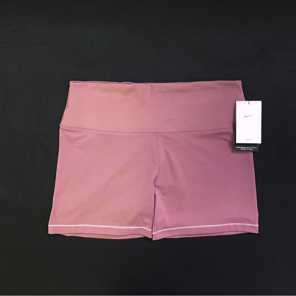 NIKE One Rib Dri-FIT High Waisted Ribbed Biker Shorts — Women’s XXL — Pink - NWT - Picture 1 of 8